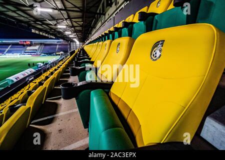 Sittard, Paesi Bassi. 30 Novembre, 2019. SITTARD, Fortuna Sittard - FC Groningen, 30-11-2019, calcio, Eredivisie Olandese, stagione 2019-2020, Fortuna Sittard Stadium, panoramica dello stadio Credito: Pro scatti/Alamy Live News Foto Stock