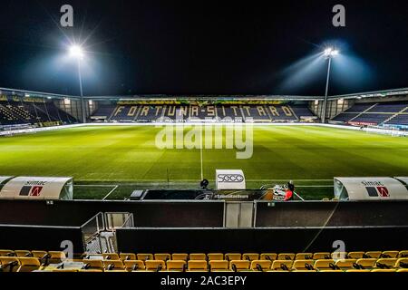 Sittard, Paesi Bassi. 30 Novembre, 2019. SITTARD, Fortuna Sittard - FC Groningen, 30-11-2019, calcio, Eredivisie Olandese, stagione 2019-2020, Fortuna Sittard Stadium, panoramica dello stadio Credito: Pro scatti/Alamy Live News Foto Stock