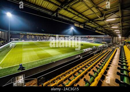 Sittard, Paesi Bassi. 30 Novembre, 2019. SITTARD, Fortuna Sittard - FC Groningen, 30-11-2019, calcio, Eredivisie Olandese, stagione 2019-2020, Fortuna Sittard Stadium, panoramica dello stadio Credito: Pro scatti/Alamy Live News Foto Stock