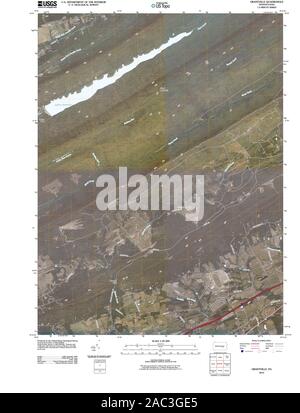 USGS TOPO Map Pennsylvania PA Grantville 20100623 TM il restauro Foto Stock