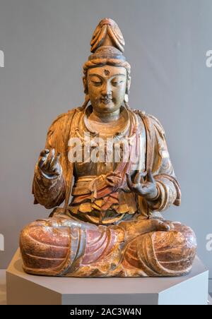 Seduto Boddhisattva Avalokiteshvara (Guanyin), fine 11th-inizi del XII secolo Foto Stock