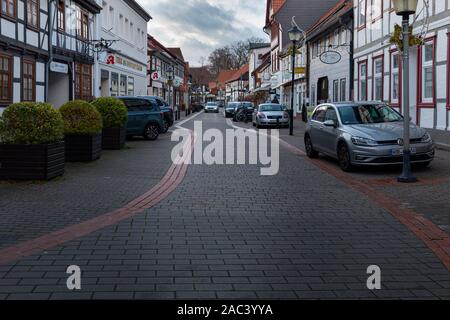 Strade di Fallersleben in Wolfsburg Germania Foto Stock