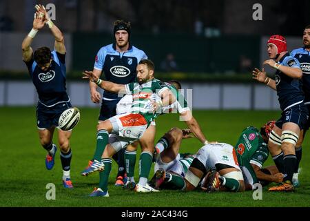 Treviso, Italia. 30 Nov, 2019. dewaldt duvenage (Benetton Treviso) durante la Benetton Treviso vs Cardiff Blues, Rugby Guinness Pro 14 a Treviso, Italia, 30 novembre 2019 Credit: Indipendente Agenzia fotografica/Alamy Live News Foto Stock