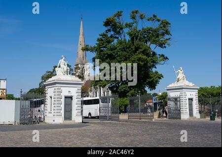 Statue del gate di Langelinie Park a Copenhagen, Danimarca Foto Stock