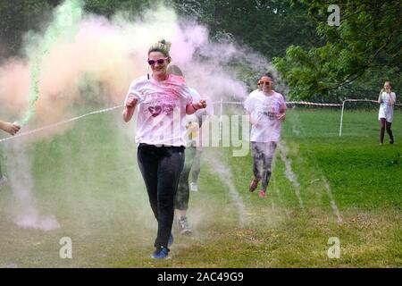 Colour Run Fun Foto Stock
