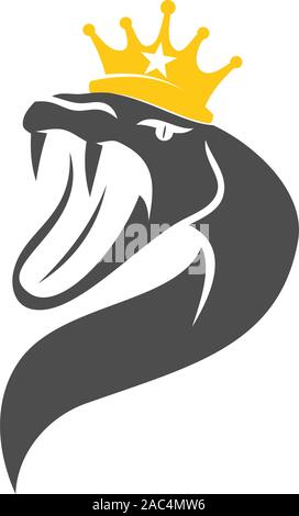 Il logo di serpente template design illustrazione vettoriale isolato Illustrazione Vettoriale