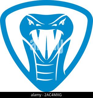 Il logo di serpente template design illustrazione vettoriale isolato Illustrazione Vettoriale