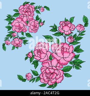 Flower cartoon graphic designer crea fiore idee Illustrazione Vettore in cartoon fumetti di arte astratta stile dot sfondo colorato Illustrazione Vettoriale