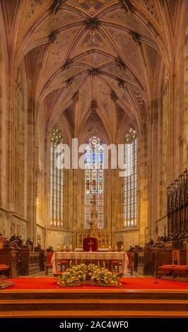 BRATISLAVA, Slovacchia - 11 febbraio 2014: il presbiterio di st. Martin cattedrale da 15. cento. Foto Stock