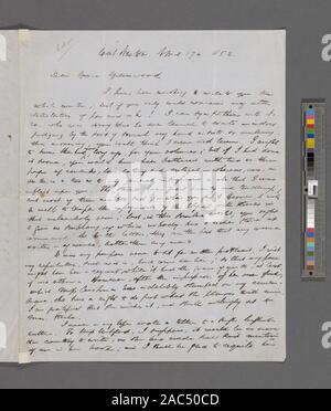 Greenwood, Grazia (Sara Jane Clarke Lippincott), ALS per Apr 17, 1852 Citazione/Riferimento: centenario Edition, XVI, le lettere 1843-1853, p. 532, #540Greenwood, grazia [Sara Jane Clarke Lippincott], ALS a. Apr. 17, 1852. Foto Stock