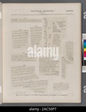 Griechische Inschriften aus Philae 209, 210- Tempel P; 211-223- Grosser Tempel pilone H, rechter Flügel; 224-228- Mittelthür Griechische Inschriften aus Philae. 209, 210: Tempel P ; 211-223: Grosser Tempel. Pilone H, rechter Flügel; 224-228: MittelthürGriechische Inschriften aus Philae. 209, 210: Tempel P ; 211-223: Grosser Tempel. Pilone H, rechter Flügel; 224-228: Mittelthür. Foto Stock