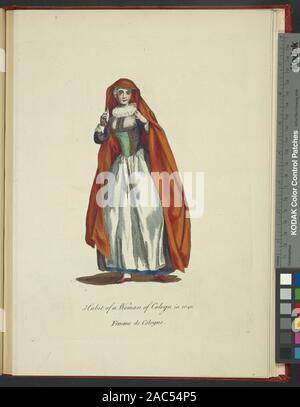 Abito di una donna di Cologn(e) nel 1640 Femme de Cologne abitudine di una donna di Cologn[e] nel 1640. Femme de CologneHabit di una donna di Cologn[e] nel 1640. Femme de Cologne. Foto Stock