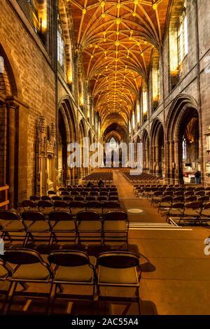 Chester Cathedral a Natale, Chester. Regno Unito Foto Stock