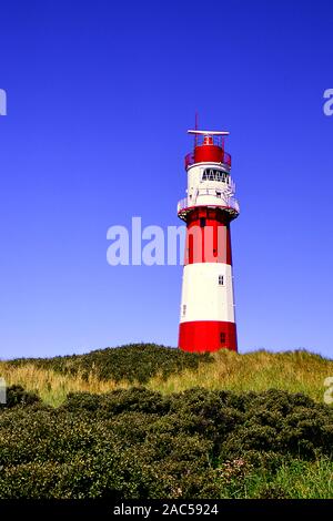 Der elektrische Leuchtturm von der Insel Borkum Foto Stock