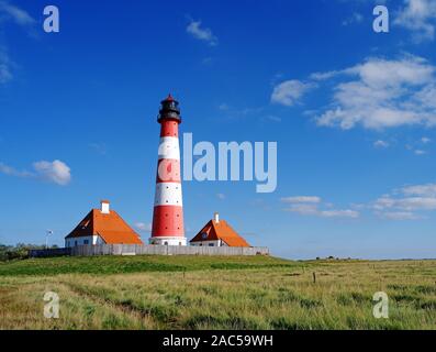 Leuchtturm von Westerhever, Westerheversand bei San Pietro Ording Foto Stock