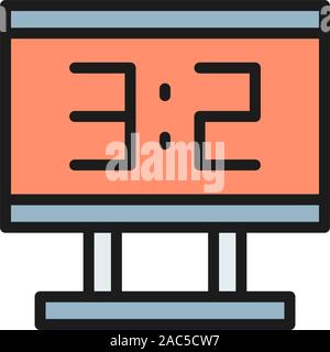 Quadro di valutazione del vettore di colore piatto icona. Isolato su sfondo bianco Illustrazione Vettoriale
