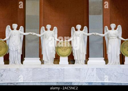 Vittoria dee di Ludwig Schwanthaler, Befreiungshalle Hall di liberazione a Kelheim, Bassa Baviera, Baviera, Germania, Europa, 31. Luglio 2008 Foto Stock