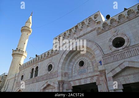 Grande Moschea Husseini, King Talal Street, Al Rjoum, Amman, Giordania, Medio Oriente Foto Stock