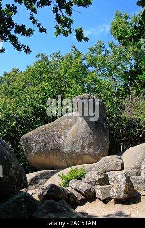 Il ' Roc' oca Cremaussel di rocce vicino Lacrouzette, Haut Languedoc Parco Regionale, Occitanie Francia Foto Stock