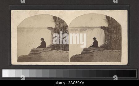 Horse-Shoe caduta, Canada lato comprende sette colorate a mano viste. Robert Dennis raccolta di vista stereoscopica. Le viste sono numerati: 90, 99-101, 110, 118, 137, 148, 150, 153, 156, 157, 162, 179, 180, 209, 229. Le visualizzazioni possono essere state effettuate da William Inghilterra. Viste del Niagara compresa la sospensione della sposa, paesaggi invernali, Blondin funambolico di attraversamento (30 giugno 1859), Terrepin tower e turisti. Colorate a mano photoprintsHorse-Shoe caduta, Canada lato. Foto Stock