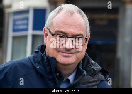 Leader UUP Steve Aiken presso le sedi di partito, Strandtown Hall di Belfast. Foto Stock