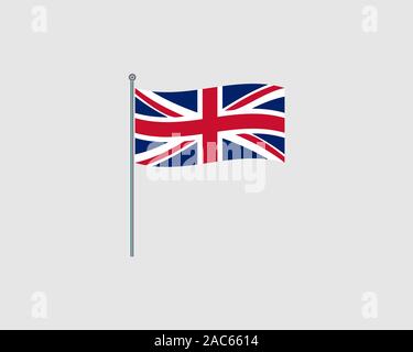 Regno Unito bandiera. Bandiera Ufficiale del Regno Unito. Illustrazione Vettoriale. Illustrazione Vettoriale