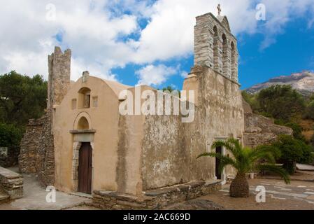 La chiesa bizantina nella campagna di Naxos Island, Grecia Foto Stock