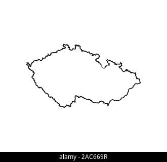Ungheria mappa su sfondo bianco. Illustrazione Vettoriale. Illustrazione Vettoriale