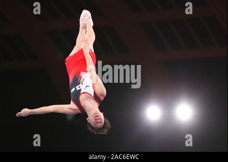 Tokyo, Giappone. 30 Novembre, 2019. Ryosuke Sakai (JPN) trampolino : XXXIV FIG trampolino ginnastica Campionati del Mondo Tokyo 2019 Uomini Individuale trampolino semi-finale ad Ariake Centro di ginnastica a Tokyo in Giappone . Credito: Sho Tamura AFLO/sport/Alamy Live News Foto Stock