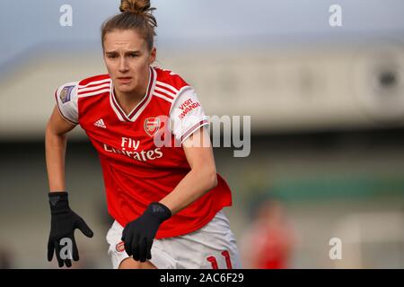 Borehamwood, Regno Unito . 1 Dic 2019. Vivianne Miedema dell'Arsenal in azione durante la donna Super League tra Arsenal e la città di Bristol a Prato Park a Borehamwood, in Inghilterra il 1 dicembre 2019 (foto di Daniela Porcelli/SPP) Credito: SPP Sport Stampa foto. /Alamy Live News Foto Stock