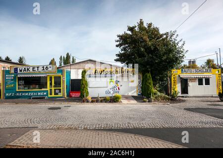 La targa service vicino al veicolo ufficio di registrazione a Eisenach Foto Stock