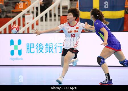 Park a cupola, Kumamoto Kumamoto, Giappone. 30 Novembre, 2019. Meng Xue Zhou (CHN), 30 novembre 2019 - Pallamano : XXIV IHF esimi Campionati Mondiali di Pallamano Femminile./Kumamoto Giappone 2019 tra Russia 26-11 Cina presso il Park a cupola, Kumamoto Kumamoto, Giappone. Credito: YUTAKA AFLO/sport/Alamy Live News Foto Stock