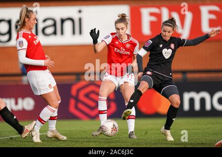 Borehamwood, Regno Unito. 1 Dic 2019. Vivianne Miedema arsenale di punteggi il secondo obiettivo durante la donna Super League tra Arsenal e la città di Bristol a Prato Park a Borehamwood, in Inghilterra il 1 dicembre 2019 (foto di Daniela Porcelli/SPP) Credito: SPP Sport Stampa foto. /Alamy Live News Foto Stock