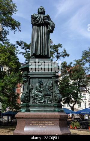 Martin Lutero monumento a Karlsplatz a Eisenach Foto Stock