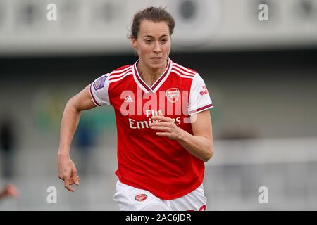 Borehamwood, Regno Unito. 1 Dic 2019. Viktoria Schnaderbeck dell'Arsenal in azione durante la donna Super League tra Arsenal e la città di Bristol a Prato Park a Borehamwood, in Inghilterra il 1 dicembre 2019 (foto di Daniela Porcelli/SPP) Credito: SPP Sport Stampa foto. /Alamy Live News Foto Stock