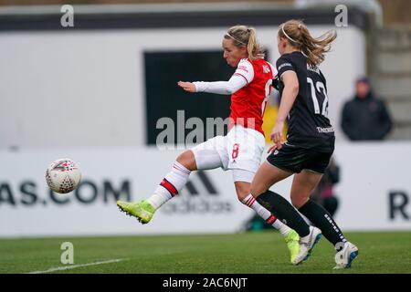 Borehamwood, Regno Unito. 1 Dic 2019. La Giordania Nobbs di Arsenal punteggi nella casella durante la donna Super League tra Arsenal e la città di Bristol a Prato Park a Borehamwood, in Inghilterra il 1 dicembre 2019 (foto di Daniela Porcelli/SPP) Credito: SPP Sport Stampa foto. /Alamy Live News Foto Stock