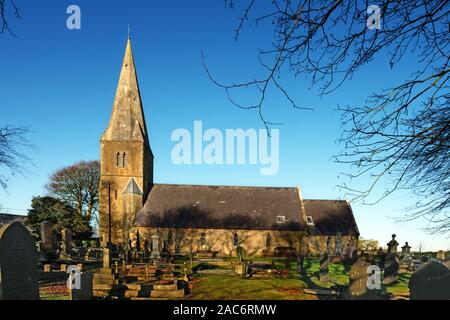 St Caffo la Chiesa, Llangaffo, Anglesey, è stato costruito nel 1846. Si tratta di un edificio classificato Grade II. Foto Stock