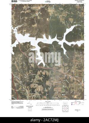 USGS TOPO Map Pennsylvania PA prospettiva 20100601 TM il restauro Foto Stock