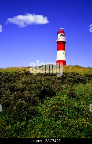 Der elektrische Leuchtturm von der Insel Borkum Foto Stock