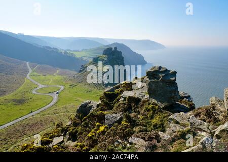 Valle di rocce, Exmoor, England, Regno Unito Foto Stock