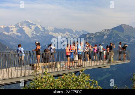 Harder Kulm Observation Deck, Interlaken, Svizzera Foto Stock