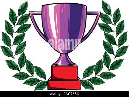 Illustrazione vettoriale di Trofeo coppe e medaglie Illustrazione Vettoriale