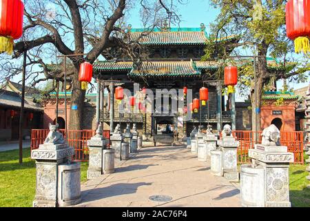 Il tempio Chenghuang (Città il tempio di Dio) nell'antica città di Ping Yao,nella provincia di Shanxi,Cina, è uno dei pochi taoista reliquie architettoniche in Ping Foto Stock