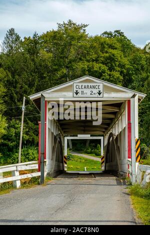 Ryot ponte coperto, Bowser Road, West St Clair Township, PA Foto Stock