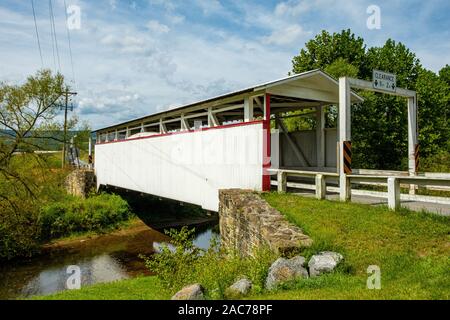 Ryot ponte coperto, Bowser Road, West St Clair Township, PA Foto Stock