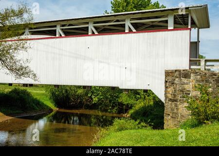 Ryot ponte coperto, Bowser Road, West St Clair Township, PA Foto Stock