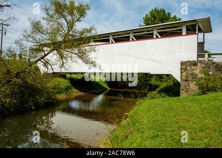 Ryot ponte coperto, Bowser Road, West St Clair Township, PA Foto Stock