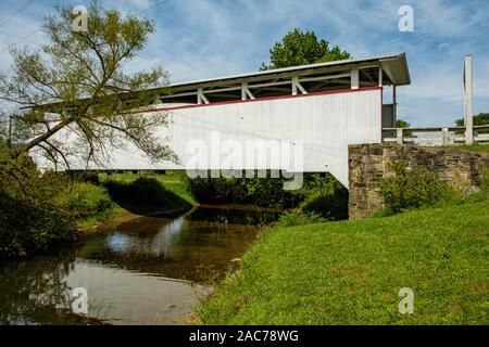 Ryot ponte coperto, Bowser Road, West St Clair Township, PA Foto Stock