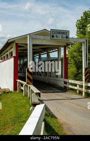 Ryot ponte coperto, Bowser Road, West St Clair Township, PA Foto Stock