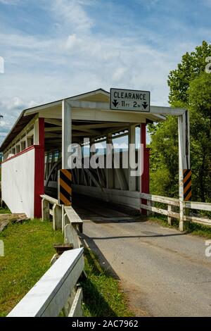 Ryot ponte coperto, Bowser Road, West St Clair Township, PA Foto Stock